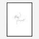 Stay Present Quote Wall Art Print