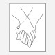 Holding Hands Lines Wall Art Print