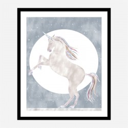 Rising Unicorn Wall Art Print