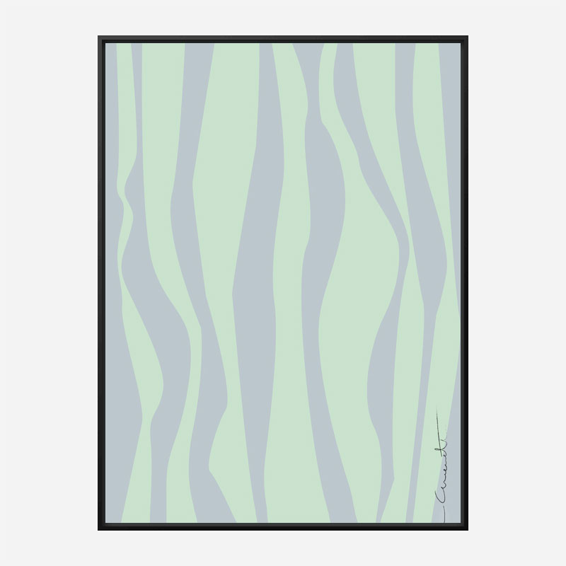 Wavy Stripes Wall Art Print