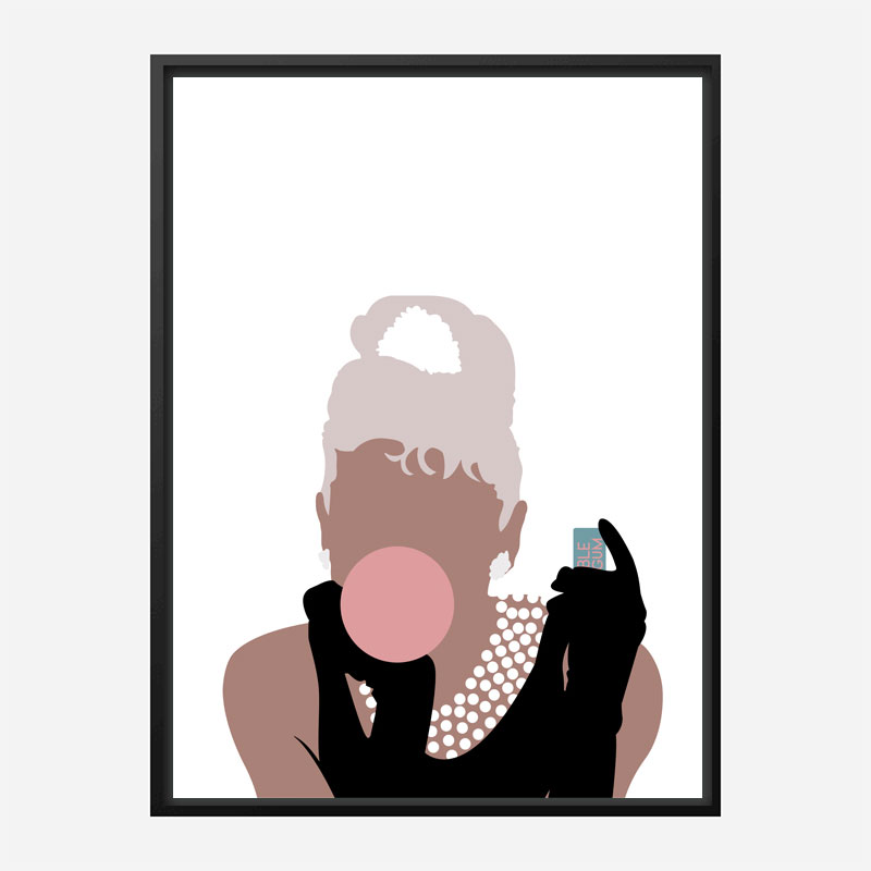 Bubblegum Girl Wall Art Print