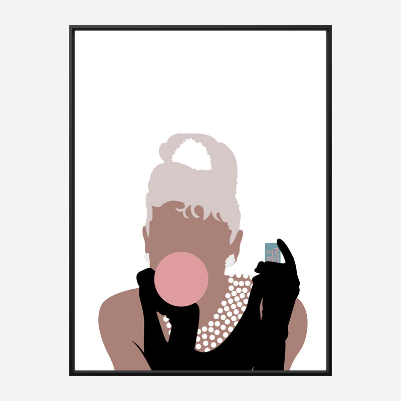 Bubblegum Girl Wall Art Print