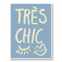 Tres Chic Blue Wall Art Print