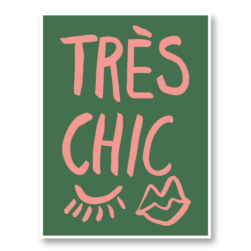 Tres Chic Green Wall Art Print Tres Chic Green Wall Art Print