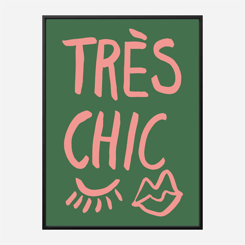 Tres Chic Green Wall Art Print Tres Chic Green Wall Art Print