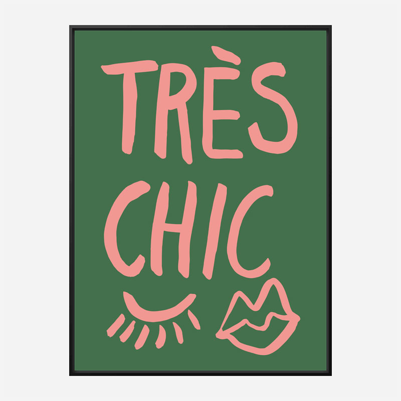 Tres Chic Green Wall Art Print Tres Chic Green Wall Art Print
