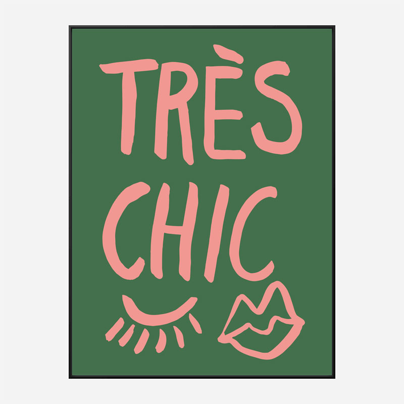 Tres Chic Green Wall Art Print Tres Chic Green Wall Art Print