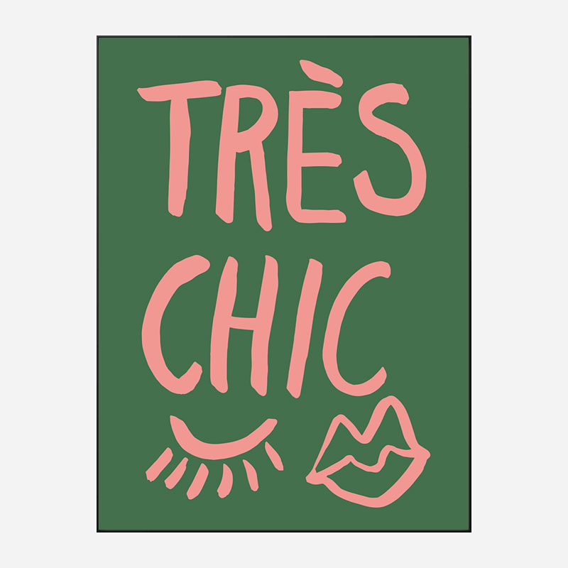 Tres Chic Green Wall Art Print Tres Chic Green Wall Art Print
