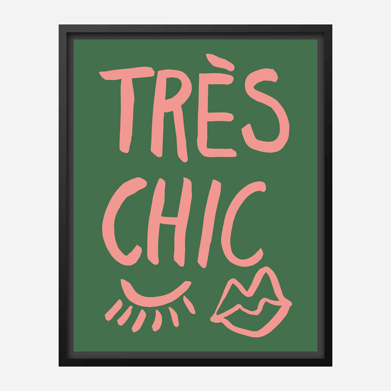 Tres Chic Green Wall Art Print Tres Chic Green Wall Art Print