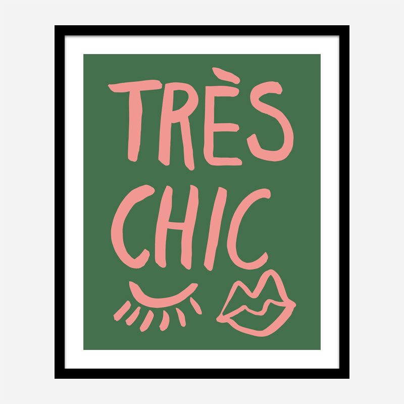 Tres Chic Green Wall Art Print Tres Chic Green Wall Art Print