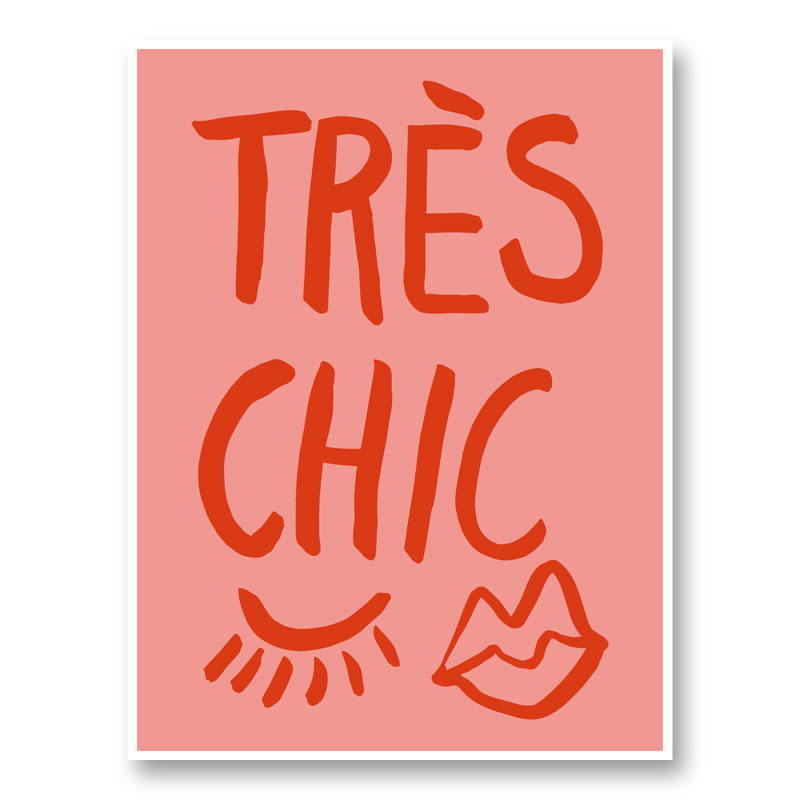Tres Chic Pink Wall Art Print Tres Chic Pink Wall Art Print