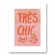 Tres Chic Pink Large Border Wall Art Print