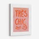 Tres Chic Pink Large Border Wall Art Print Tres Chic Pink Large Border Wall Art Print