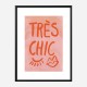 Tres Chic Pink Large Border Wall Art Print Tres Chic Pink Large Border Wall Art Print