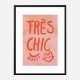 Tres Chic Pink Large Border Wall Art Print