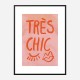 Tres Chic Pink Large Border Wall Art Print Tres Chic Pink Large Border Wall Art Print