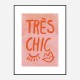 Tres Chic Pink Large Border Wall Art Print Tres Chic Pink Large Border Wall Art Print