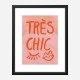 Tres Chic Pink Large Border Wall Art Print Tres Chic Pink Large Border Wall Art Print