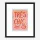 Tres Chic Pink Large Border Wall Art Print Tres Chic Pink Large Border Wall Art Print