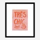 Tres Chic Pink Large Border Wall Art Print