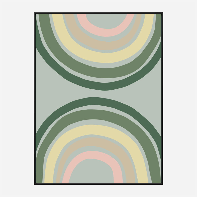 Double Rainbow Green Wall Art Print Double Rainbow Green Wall Art Print