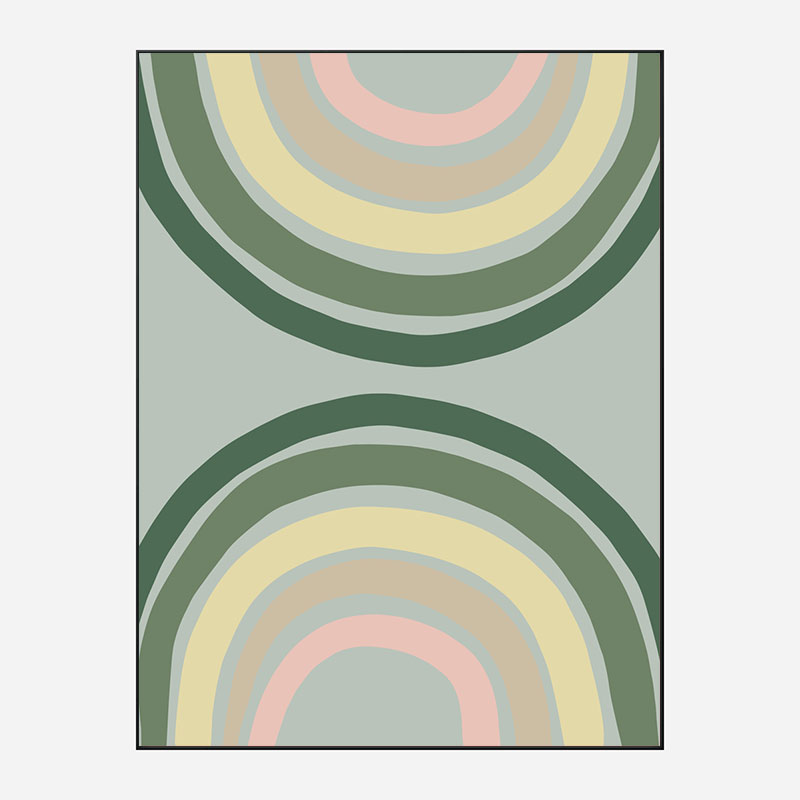 Double Rainbow Green Wall Art Print Double Rainbow Green Wall Art Print