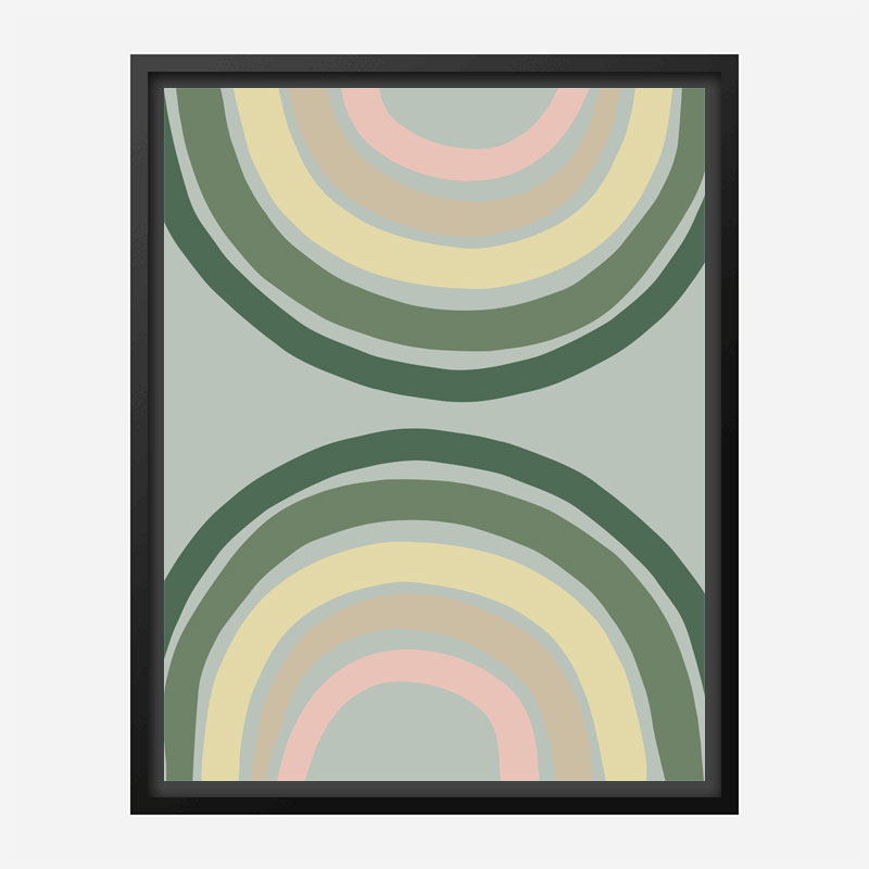 Double Rainbow Green Wall Art Print Double Rainbow Green Wall Art Print