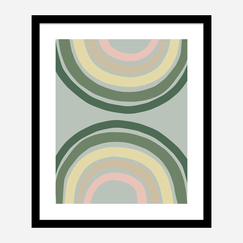 Double Rainbow Green Wall Art Print Double Rainbow Green Wall Art Print