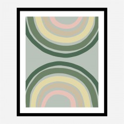 Double Rainbow Green Wall Art Print