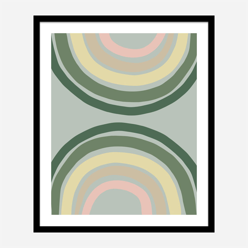 Double Rainbow Green Wall Art Print Double Rainbow Green Wall Art Print