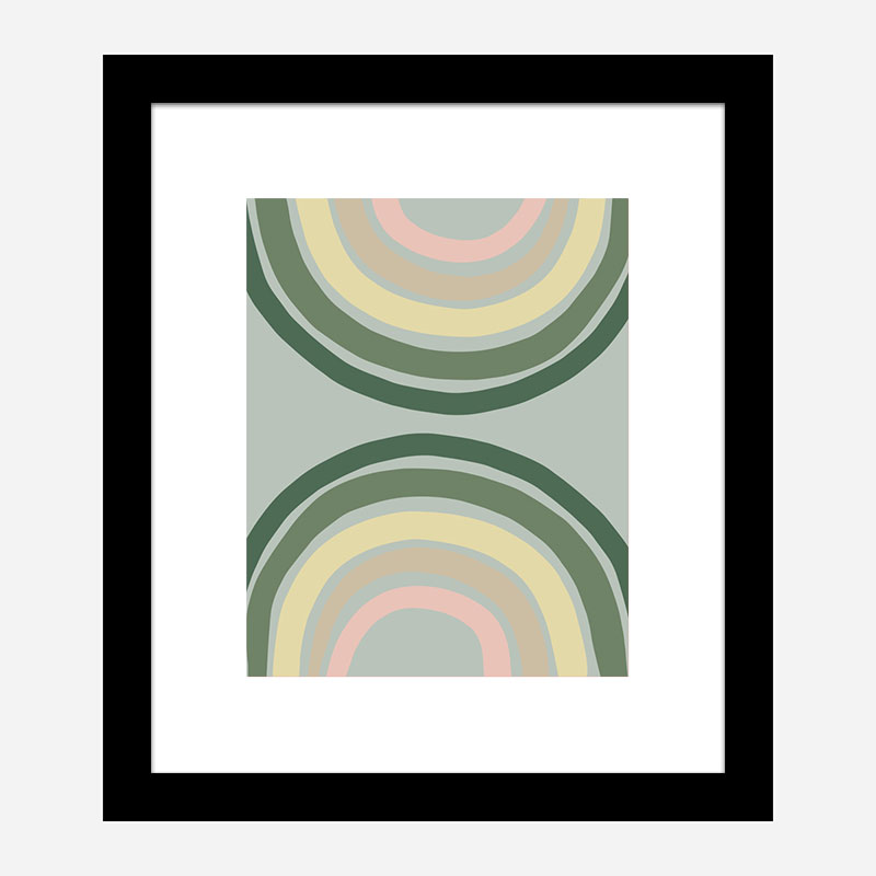 Double Rainbow Green Wall Art Print