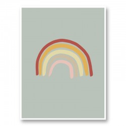 Rainbow Green Wall Art Print