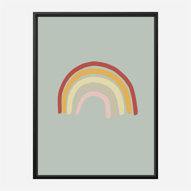 Rainbow Green Wall Art Print