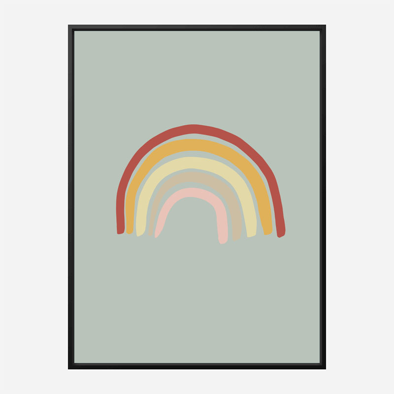 Rainbow Green Wall Art Print Rainbow Green Wall Art Print