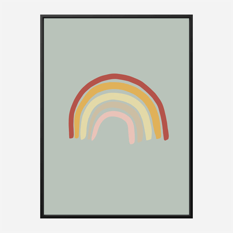 Rainbow Green Wall Art Print