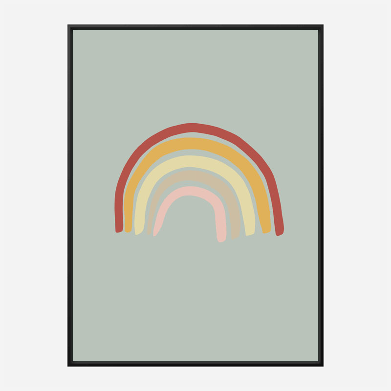 Rainbow Green Wall Art Print