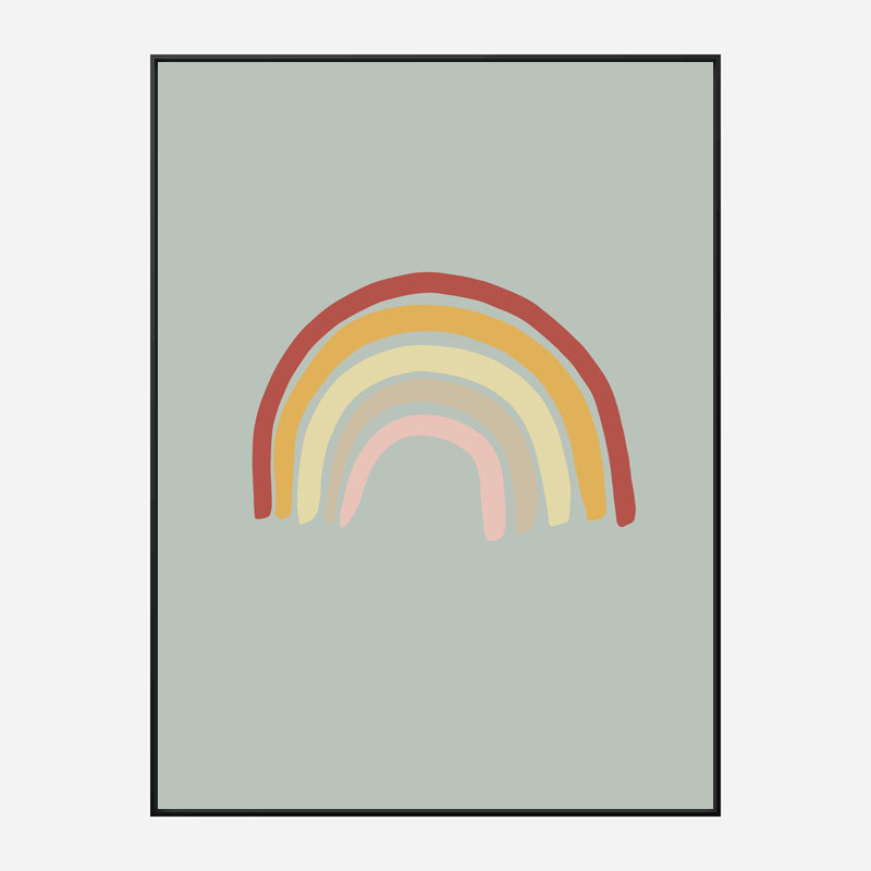 Rainbow Green Wall Art Print Rainbow Green Wall Art Print