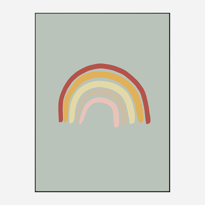 Rainbow Green Wall Art Print Rainbow Green Wall Art Print
