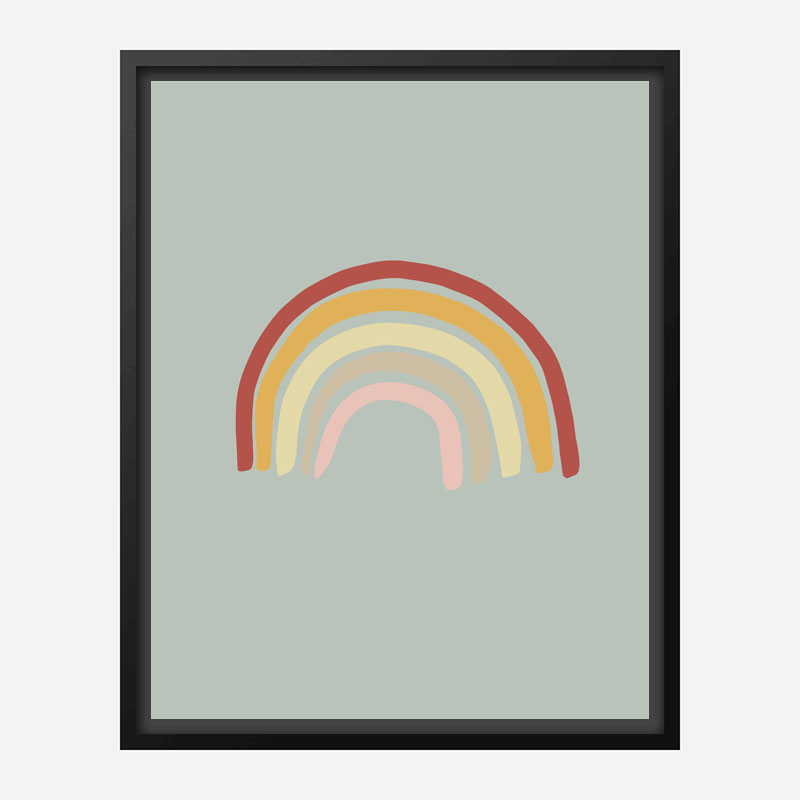 Rainbow Green Wall Art Print