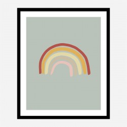 Rainbow Green Wall Art Print