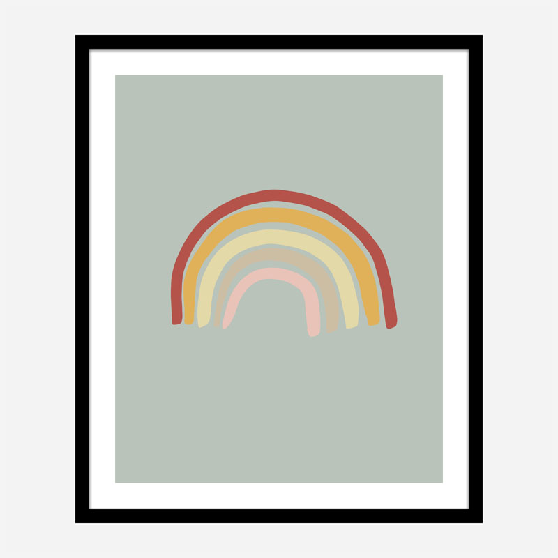 Rainbow Green Wall Art Print Rainbow Green Wall Art Print