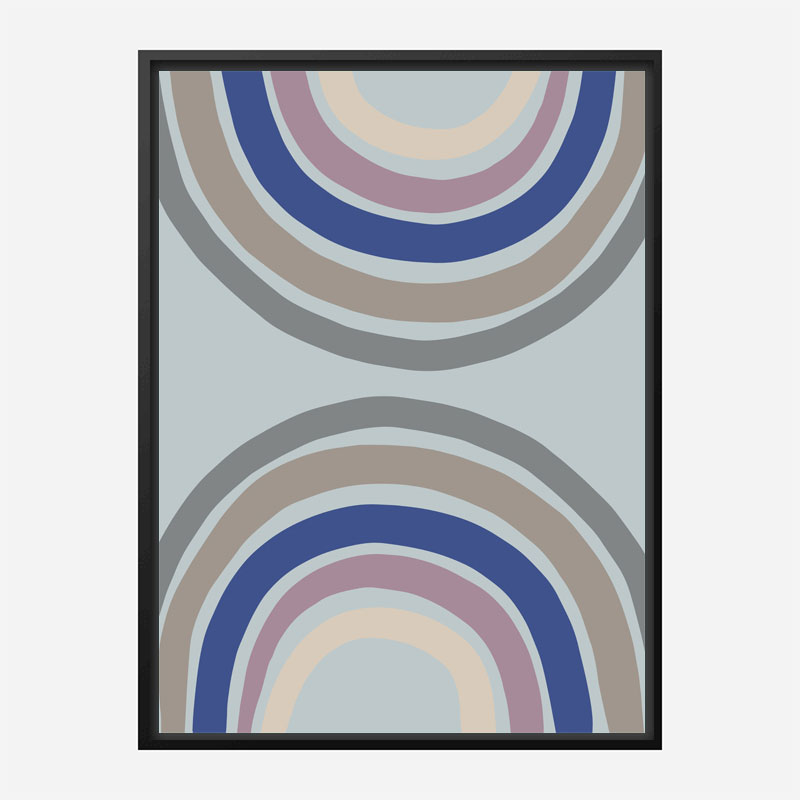 Double Rainbow Blue Wall Art Print Double Rainbow Blue Wall Art Print