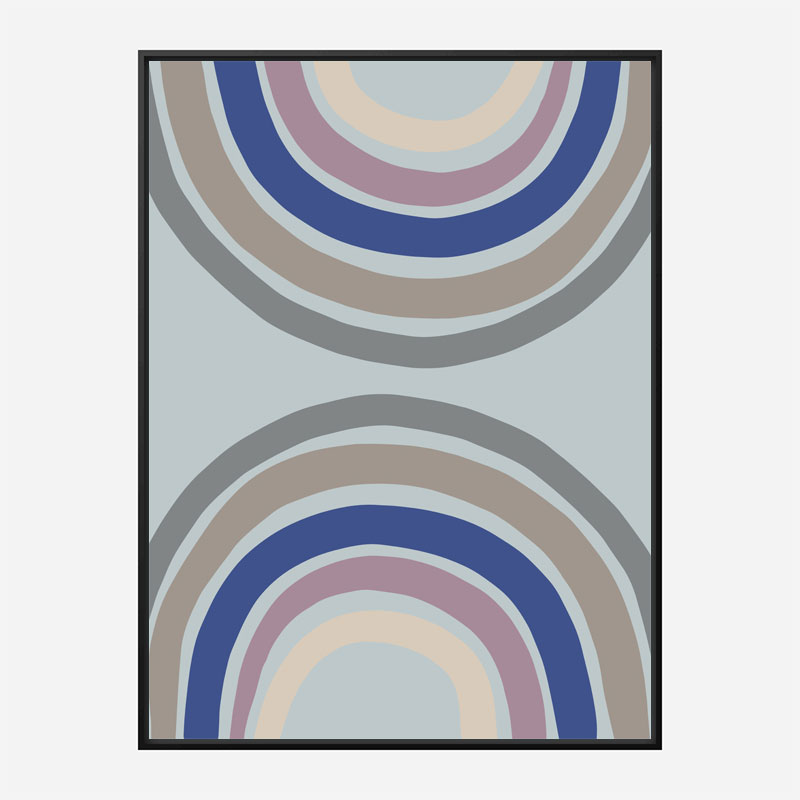 Double Rainbow Blue Wall Art Print Double Rainbow Blue Wall Art Print