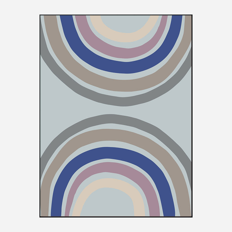 Double Rainbow Blue Wall Art Print Double Rainbow Blue Wall Art Print