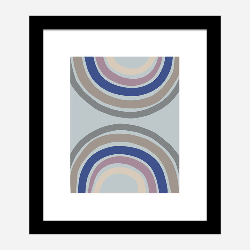 Double Rainbow Blue Wall Art Print Double Rainbow Blue Wall Art Print