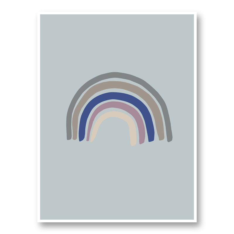 Rainbow Blue Wall Art Print