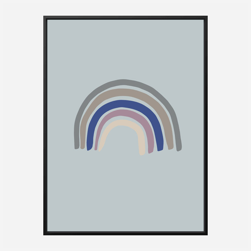 Rainbow Blue Wall Art Print Rainbow Blue Wall Art Print