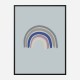 Rainbow Blue Wall Art Print Rainbow Blue Wall Art Print