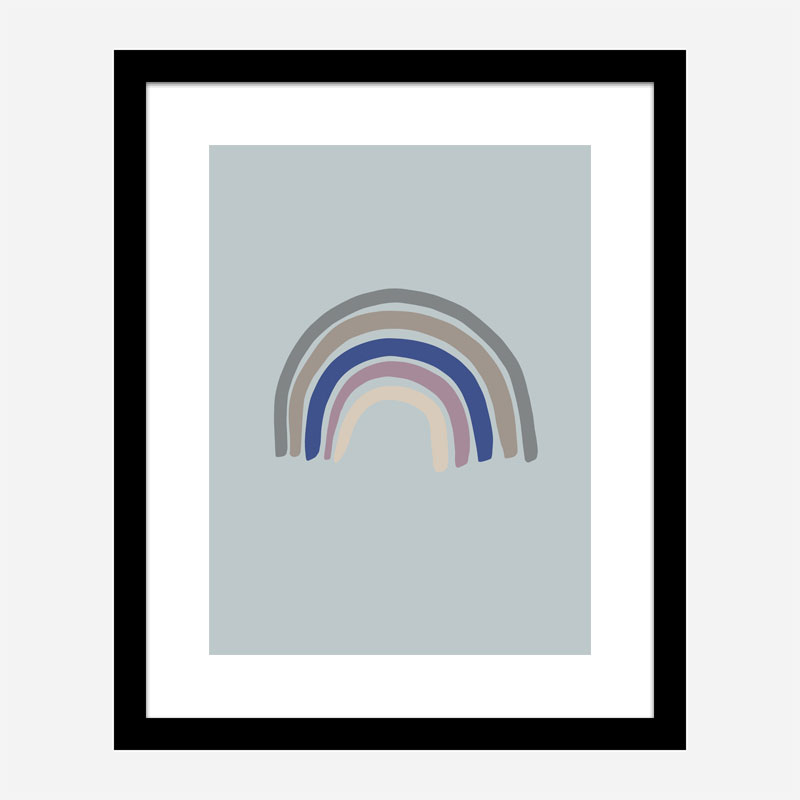Rainbow Blue Wall Art Print Rainbow Blue Wall Art Print