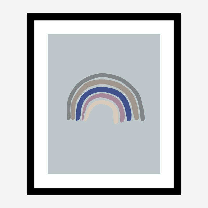 Rainbow Blue Wall Art Print Rainbow Blue Wall Art Print